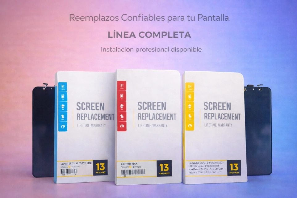 Pantallas de reemplazo Screen Replacement línea completa para celulares disponibles en Tecnic Nicaragua