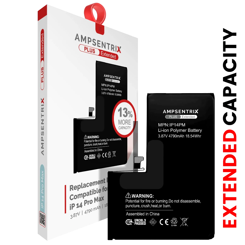 [107282215091] Batería de Repuesto Para iPhone 14 Pro Max (AmpSentrix Plus Extended)