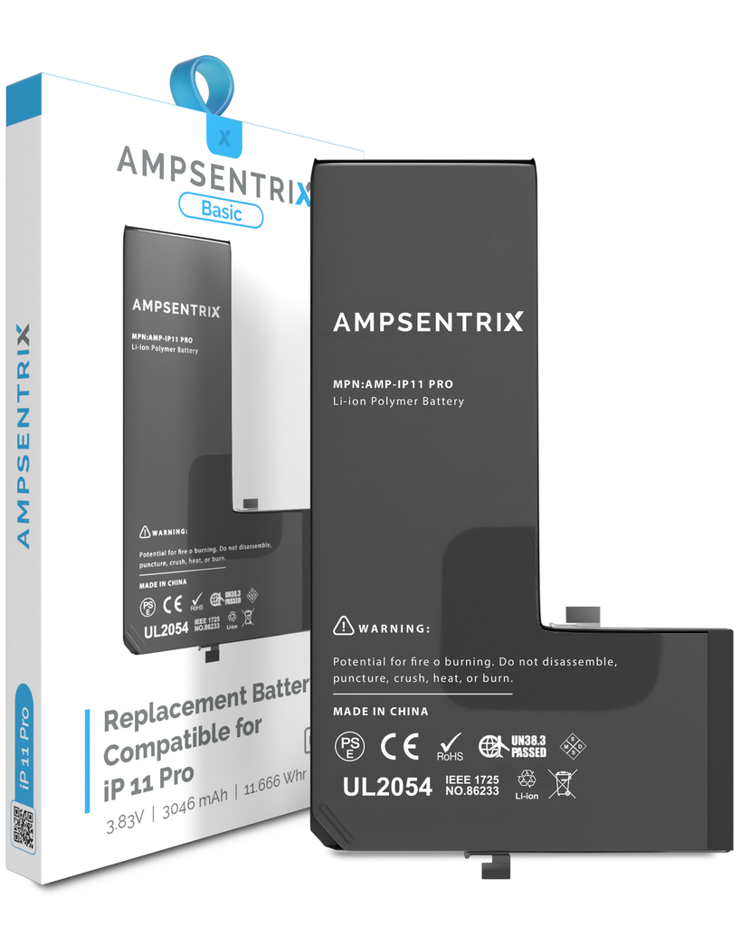 [107082022475] Batería de Repuesto Para iPhone 11 Pro (AmpSentrix Basic)