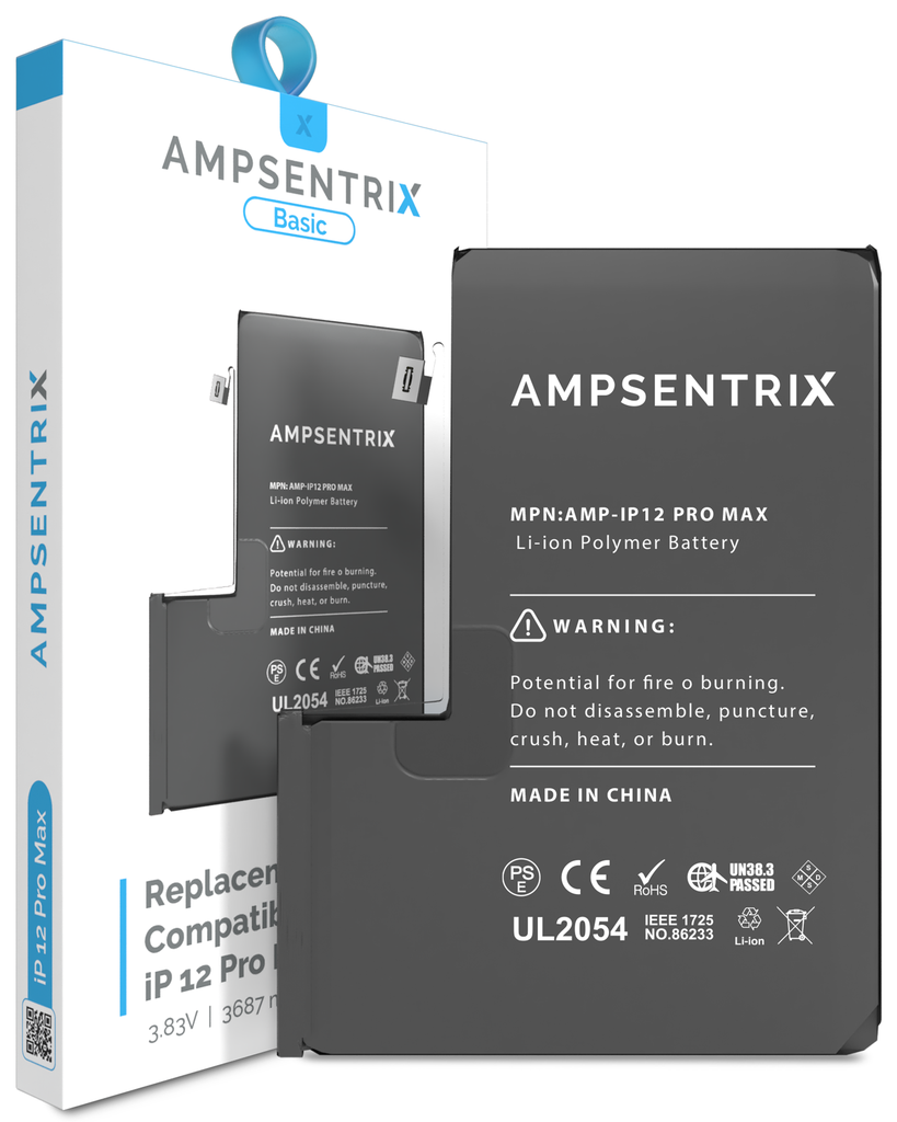 [107082022479] Batería de Repuesto Para iPhone 12 Pro Max (AmpSentrix Basic)