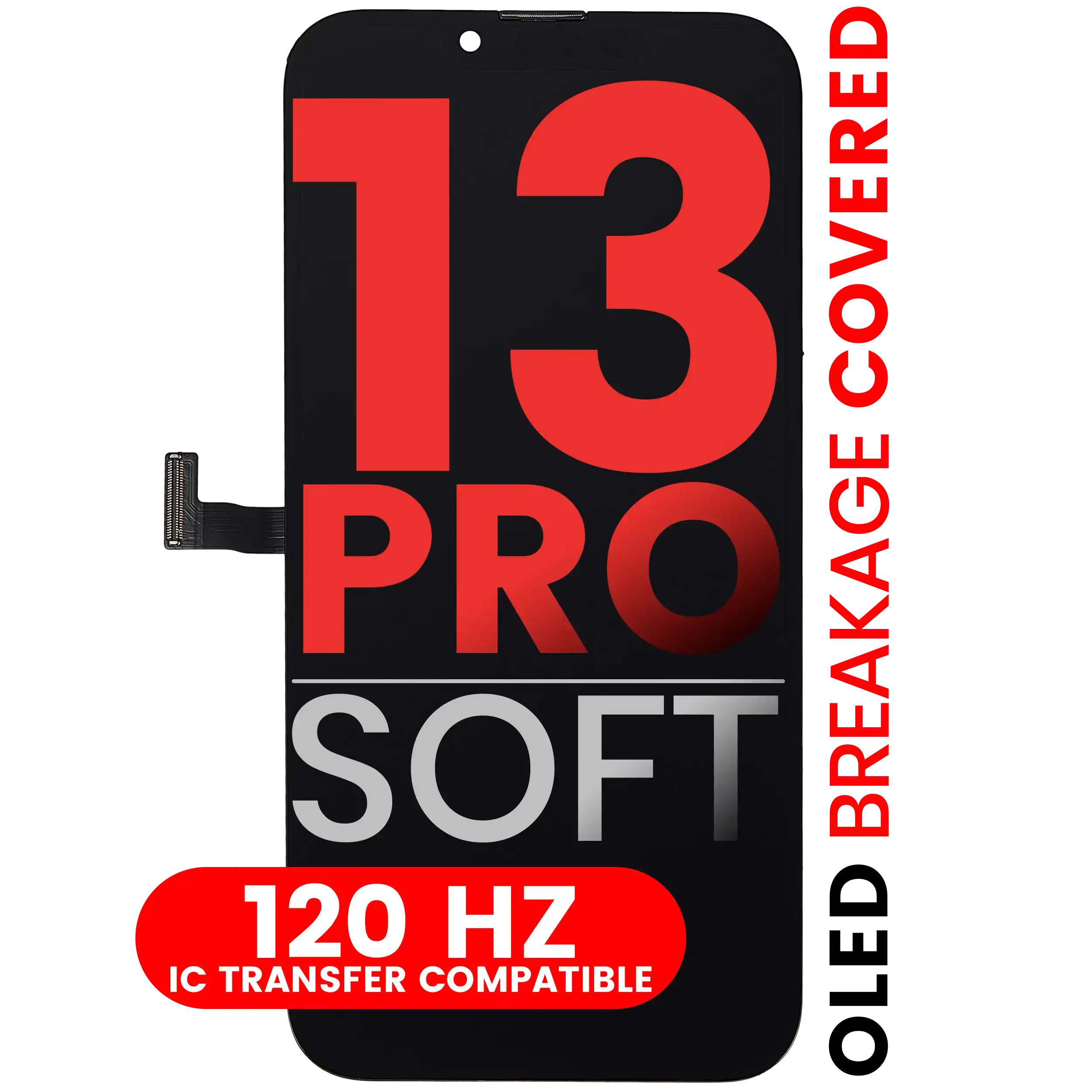 [107183138477] Ensamble OLED Para iPhone 13 Pro (Aftermarket Pro: XO7 Soft) (120HZ)