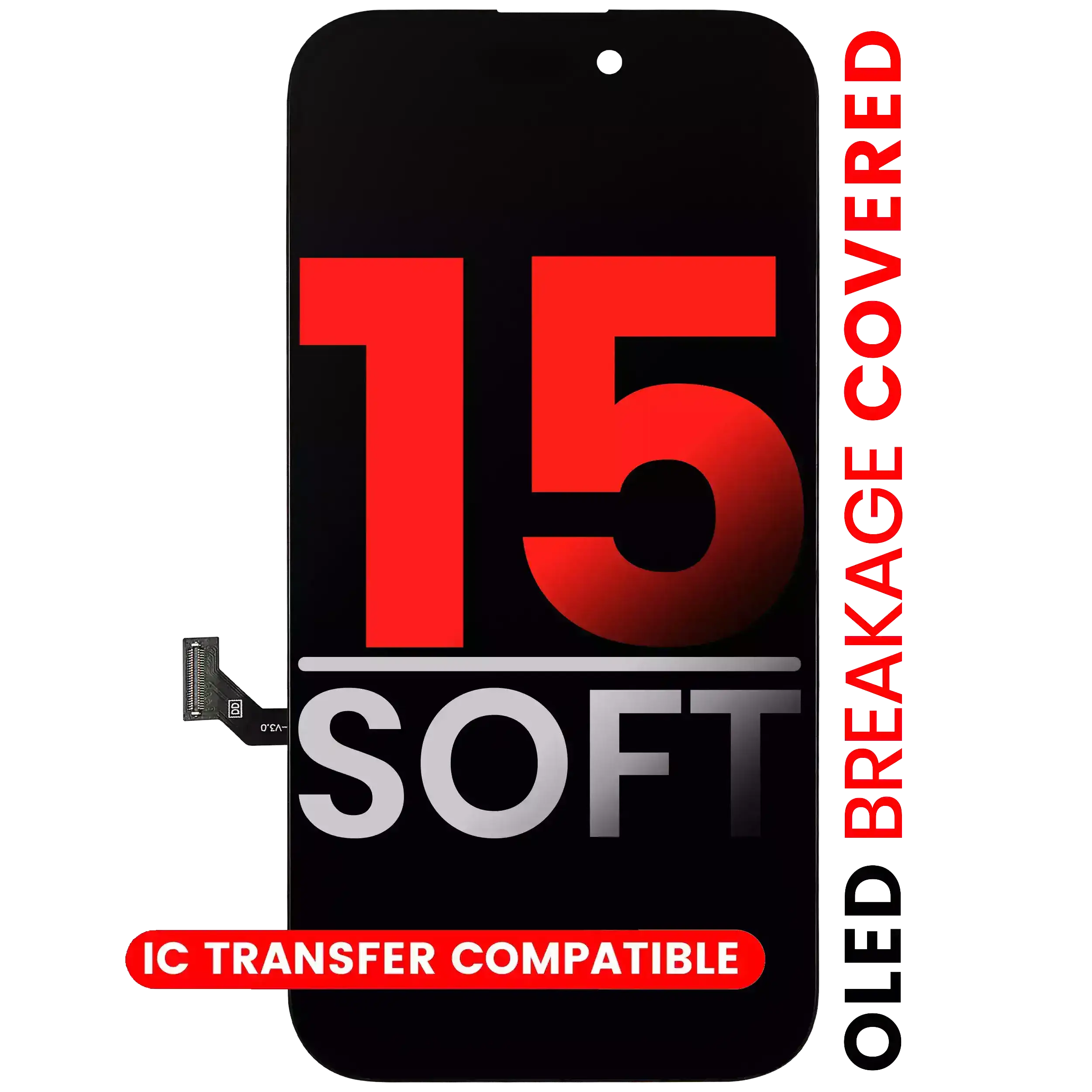 Ensamble OLED Para iPhone 15 (Aftermarket Pro: XO7 Soft)