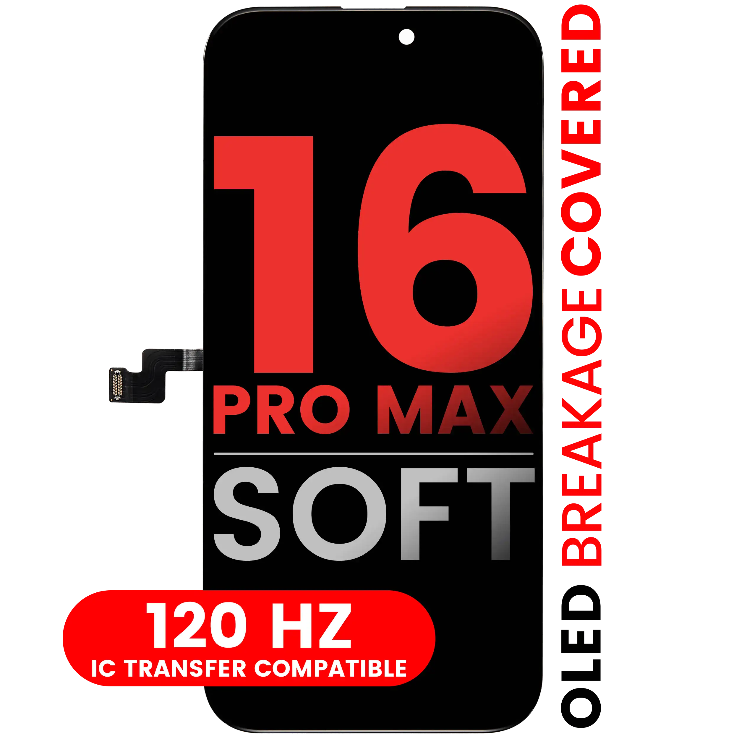[107082546396] Ensamble OLED Para iPhone 16 Pro Max (Aftermarket Pro: XO7 Soft) (120HZ)