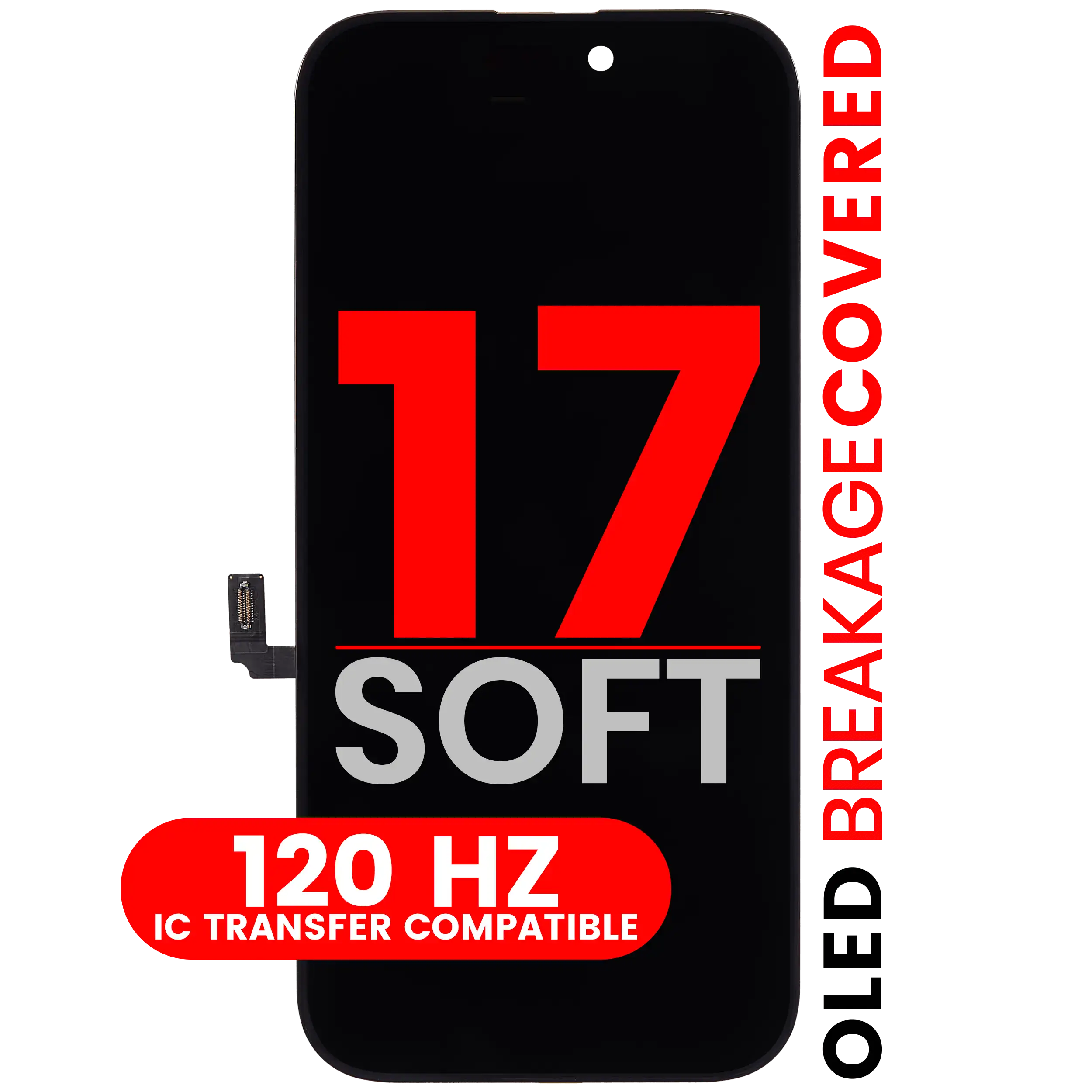 Ensamble OLED Para iPhone 17 (Aftermarket Pro: XO7 Soft) (120HZ)