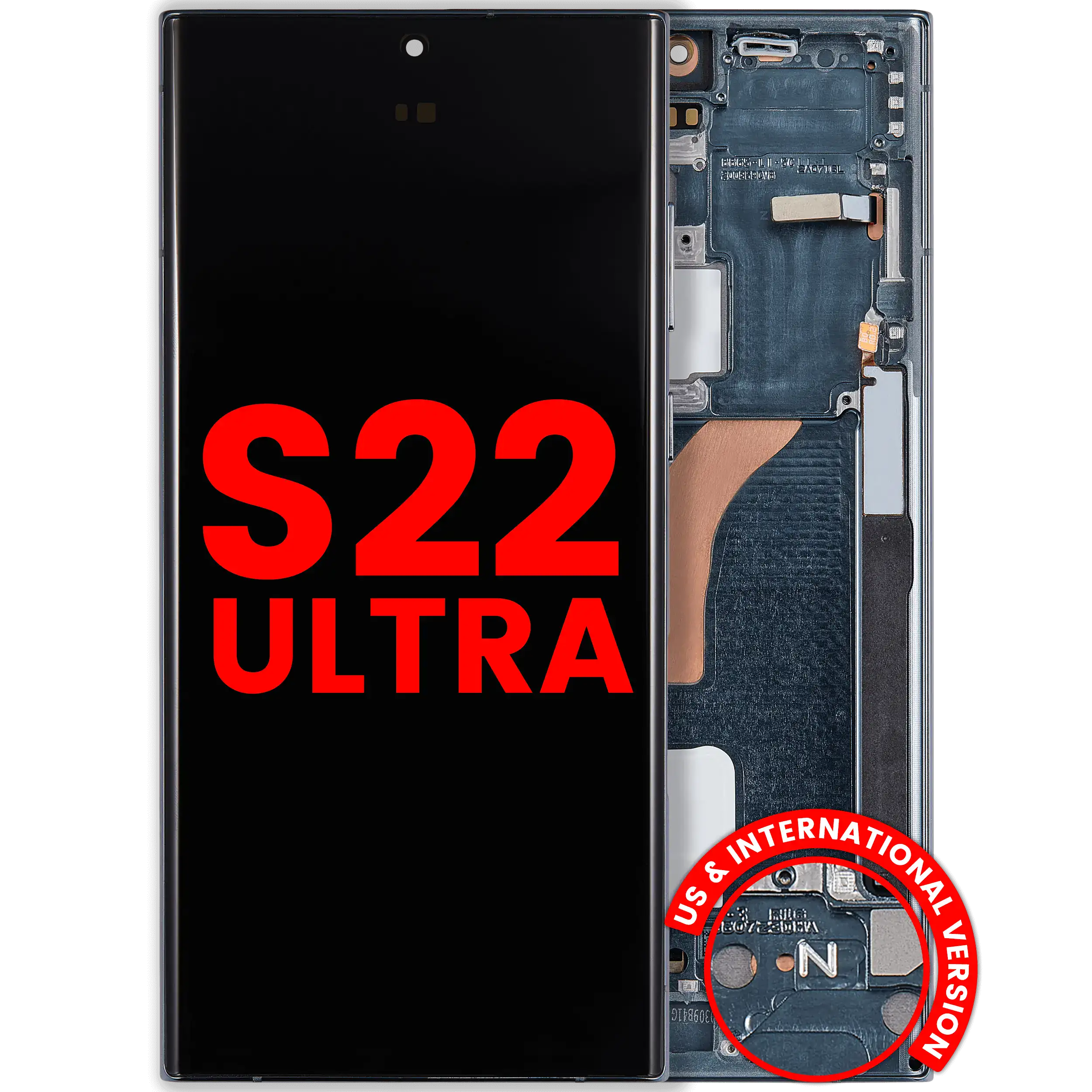 Ensamble OLED Con Marco Para Samsung Galaxy S22 Ultra 5G (Versión EE.UU. e Internacional) (Aftermarket Plus) (Verde)